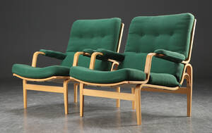 Bruno Mathsson. Par Lænestole, bøg og uld 2 