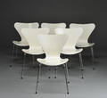 Arne Jacobsen. Sæt på seks stole model 3107 6