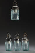Fire tjekkiske pendler af klart glas 4 Denne vare er sat til omsalg under nyt varenummer 4158478
