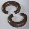 BRONCE. Beslag, dekorerade, troligen Afrika.