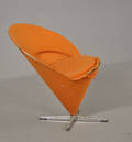 Verner Panton, 1926-1998 Kræmmerhusstol  cone chair, betræk af uld, Fritz Hansen