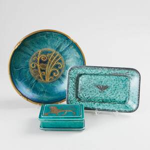 Ask med lock fat och skål Gustavsberg