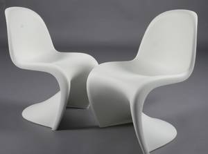 Verner Panton To Panton Junior stole i hvid plast, ubrugte i org. emballage 2