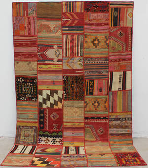 Kelim, Handsydd Patchwork, 302x194