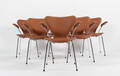 Arne Jacobsen. Seks Syveren armstole, model 3207.  6