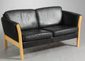 Skippers Møbler. 2prs sofa, sort skind