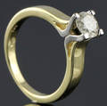 Solitaire ring ca. 0.74 ct.