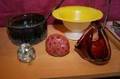 Konstglas 5 delar bl.a brevpressar