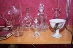 Holmegaard Karaffer 4 st, tillbringare, konstglasskål