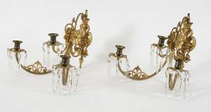 Vägglampetter ett par, omkring år 1900