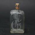 BRÄNNVINSFLASKA. 1800-tal, kungligt monogram.