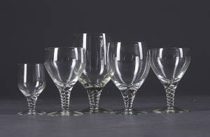 Holmegaard glasbesætning. Amagerglasmodel Twist 40