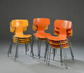 Arne Jacobsen Sæt på tolv stole, model 3103 12