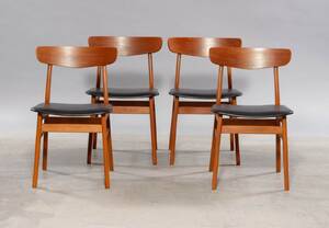 Findalhls møbelfabrik. Fire spisestole i teak 4