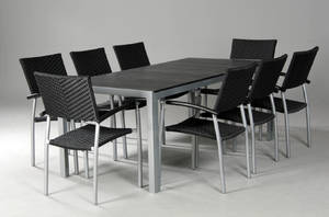 Trädgårdsgrupp. Bord och 8 st stolar , Artwood  Polyrattan 9