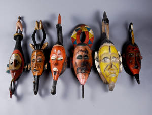 Seks dansemasker fra Afrika 6