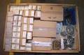 Popnit, stort parti, 4,8x12, 4x12, 3,2x6, 4,8x14 m.fl och verktyg