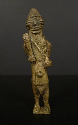 Bronsfigur, Benin, västra Afrika