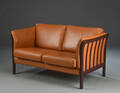 To-pers. sofa, cognacfarvet læder