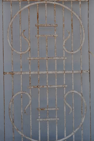 Sydeuropeisk Enkel Galler Grind i smidesjärn, Frankrike 1910-20.