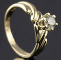 Solitaire ring ca. 0.43 ct.