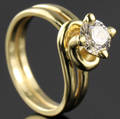 Solitaire ring ca. 0.90 ct. WesseltonSI1