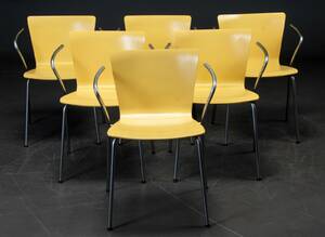 Vico Magistretti for Fritz Hansen. Sæt på seks spisestole 6 Denne vare er sat til omsalg under nyt varenummer 4975935
