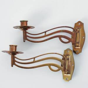 LJUSLAMPETTER, ett par, mässing, jugend, 1900-talets början