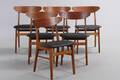 Farstrup. Sæt spisestole, teak 6