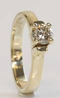 Solitairering. Ca. 0.53 ct