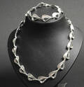 Randers Sølv, smykkesæt af sterling sølv, halskæde og armlænke 2