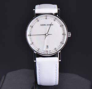 Georg Jensen, damearmbåndsur med diamanter