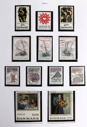 Stort parti frimærker