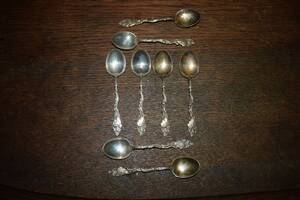 8 kaffeskedar silver