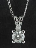 Pendant in 14k with a brilliant cut diamond 0.35 ct This lot has been put up for resale under the new lot no. 4770797