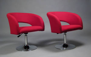 Moderne design - Par hvilestole på drejesokkel. 2