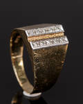 Ring, 14 kt guld med 0.20 ct diamanter