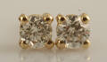 Earrings 14k gold with brilliant cut diamonds 0.65 ct This lot has been put up for resale under the new lot no. 4542896