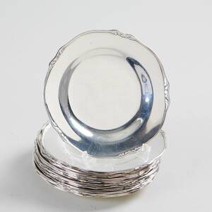 Assietter W A Bolin silver