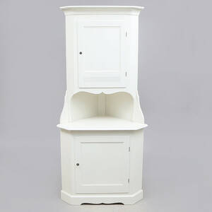 GOLVHÖRNSKÅP, vitt, 1900-tal.