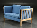 To-pers. sofa, bøg og uld