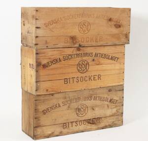 Sockerlådor 3st, 1900-talets första hälft