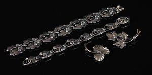 Vintage sølv smykker Armbånd og brocher  4