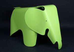 Ray  Charles Eames Elefant stol af limegrøn plast til børn, ubrugt