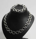 Smykkesæt af sterling sølv, halskæde og armlænke 2
