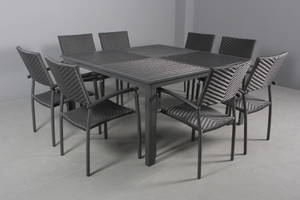 Havemøbler. Firkantet bord samt otte armstole, artwood  polyrattan 9.