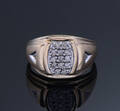 Herrering med brillanter 0.45 ct.