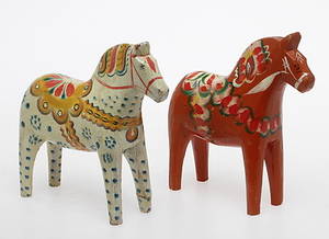 DALAHÄSTAR, 2 st, 1900-tal.