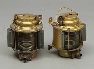 LANTERNOR, 2 st, mässing, 1900-tal.