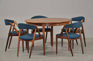 Kai Kristiansen f. 1929 samt ubekendt Sæt med bord og fem stole, palisander 196070erne 8